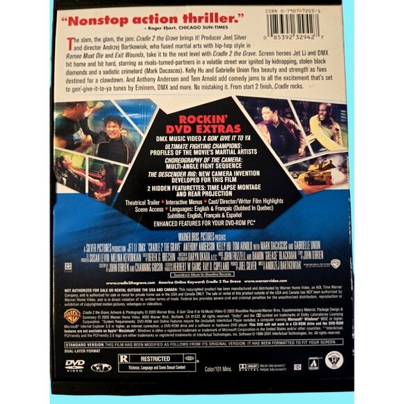 Jet Li & DMX "Cradle 2 The Grave" Full-Screen Edition DVD - Picture 2 of 2